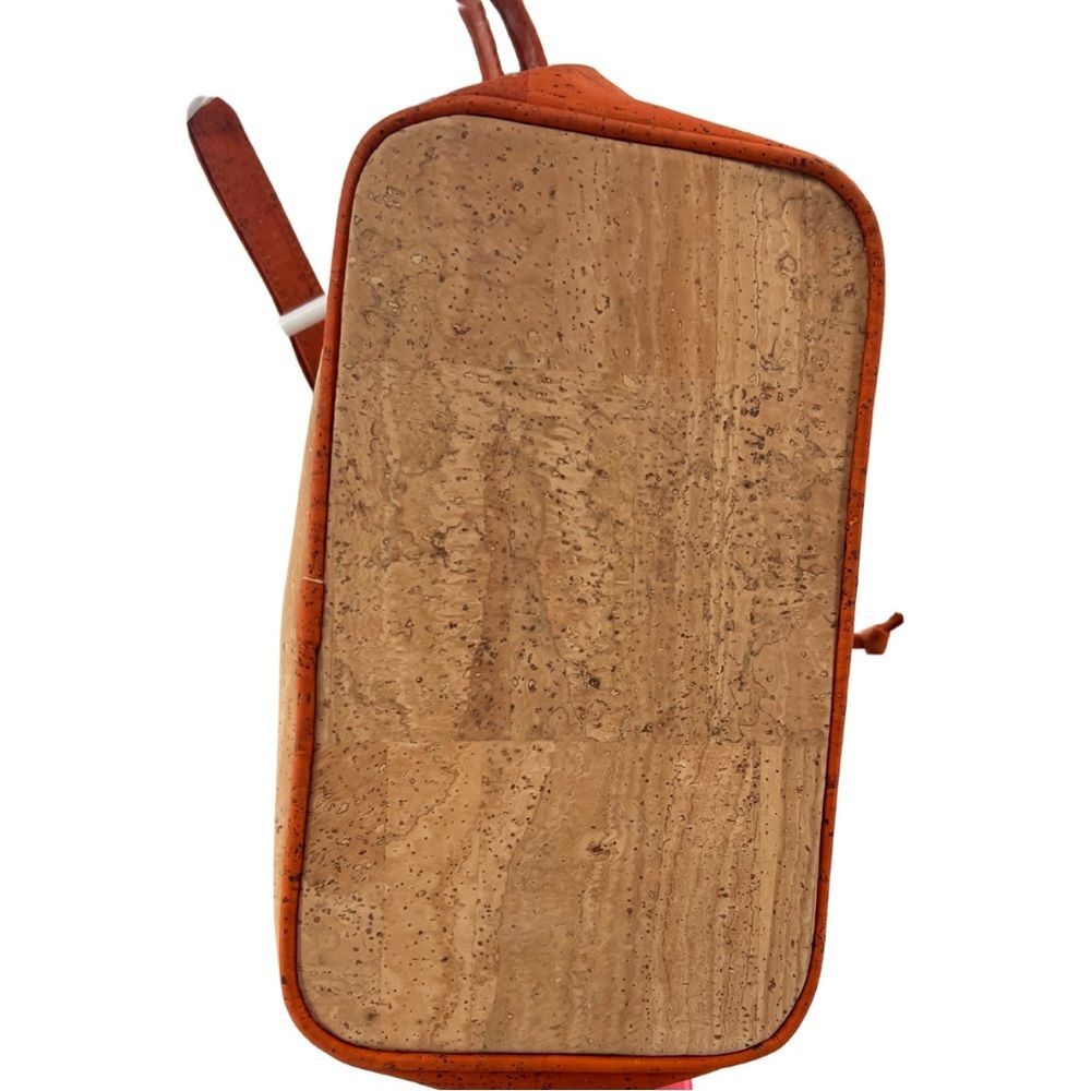 Artelusa 100% Cork bucket bag purse orange Portugal neutral boho - Picture 8 of 11